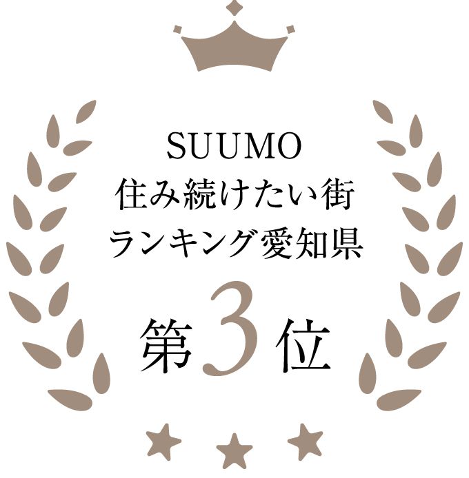 SUUMO住み続けたい街ランキング愛知県第3位